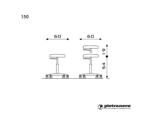 Стул мастера STOOL 150CR